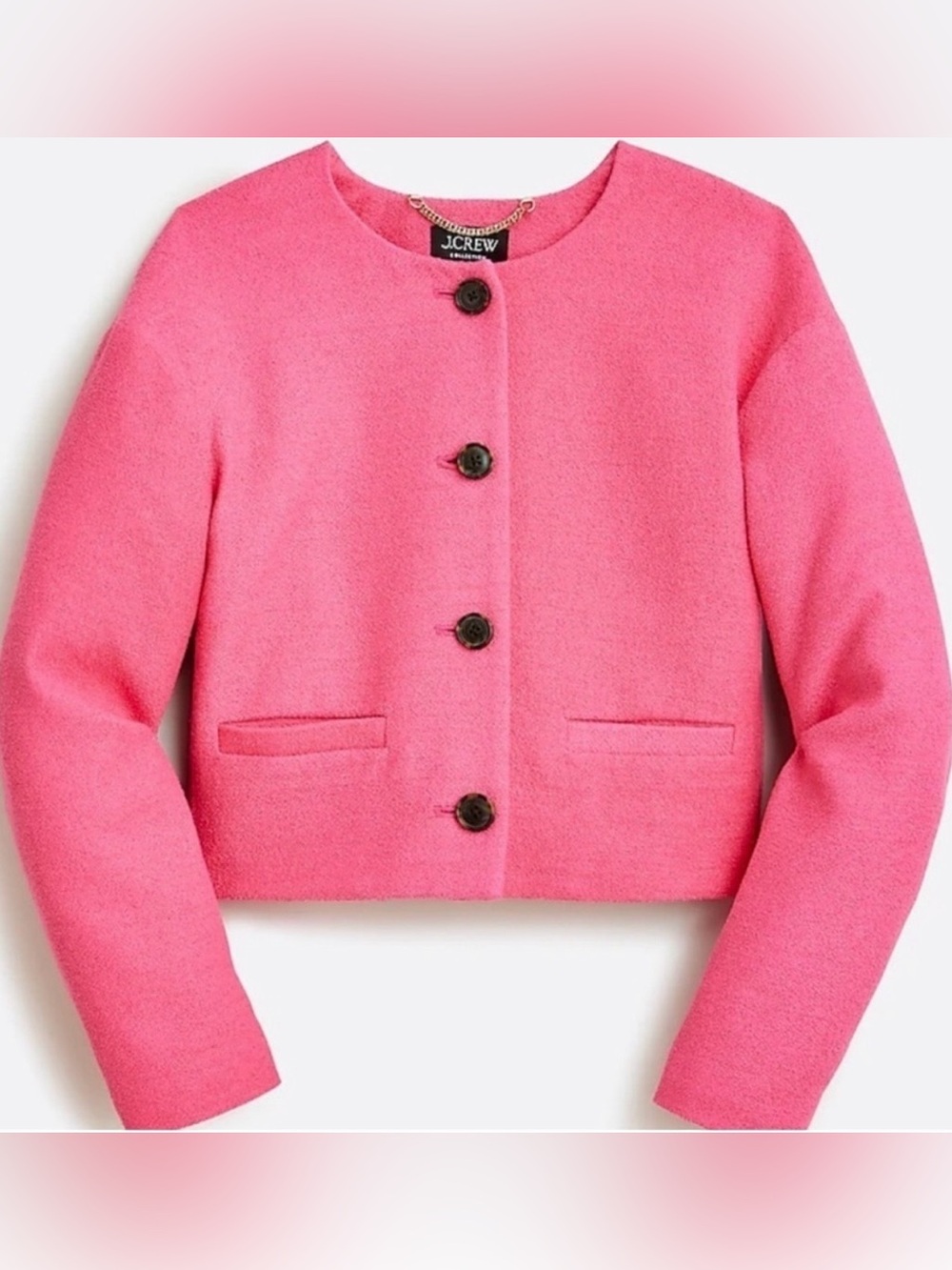 J. Crew Pink Cropped Jacket